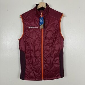 Brooks Men's Medium Shield Hybrid Vest Twin Cities Marathon Maroon Jacket NEW